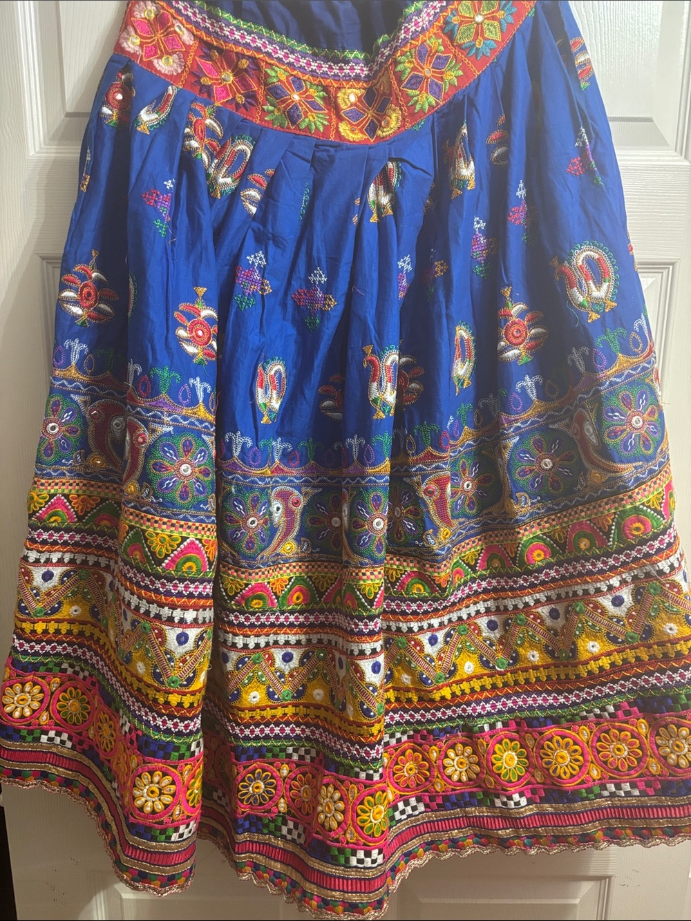 Ethnic Indian Wear Royal Blue Embroidered Circle Skirt